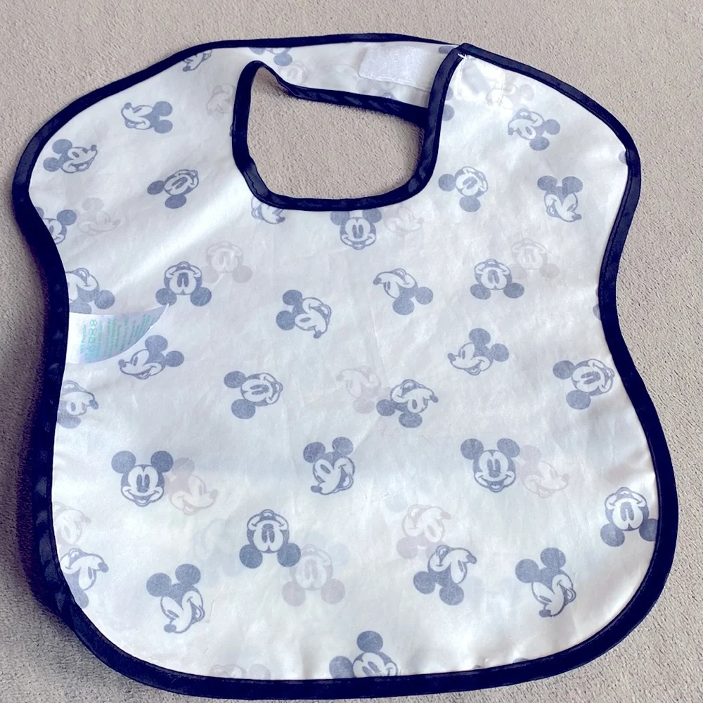 Disney Baby Disney Mickey Mouse 3 Piece Bib Set with Pockets !